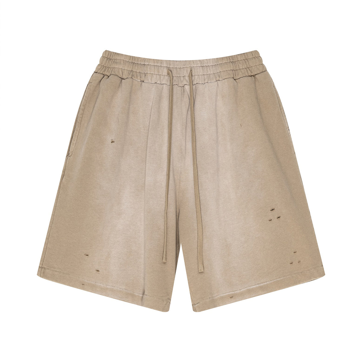 Pantalones cortos desgastados y descoloridos