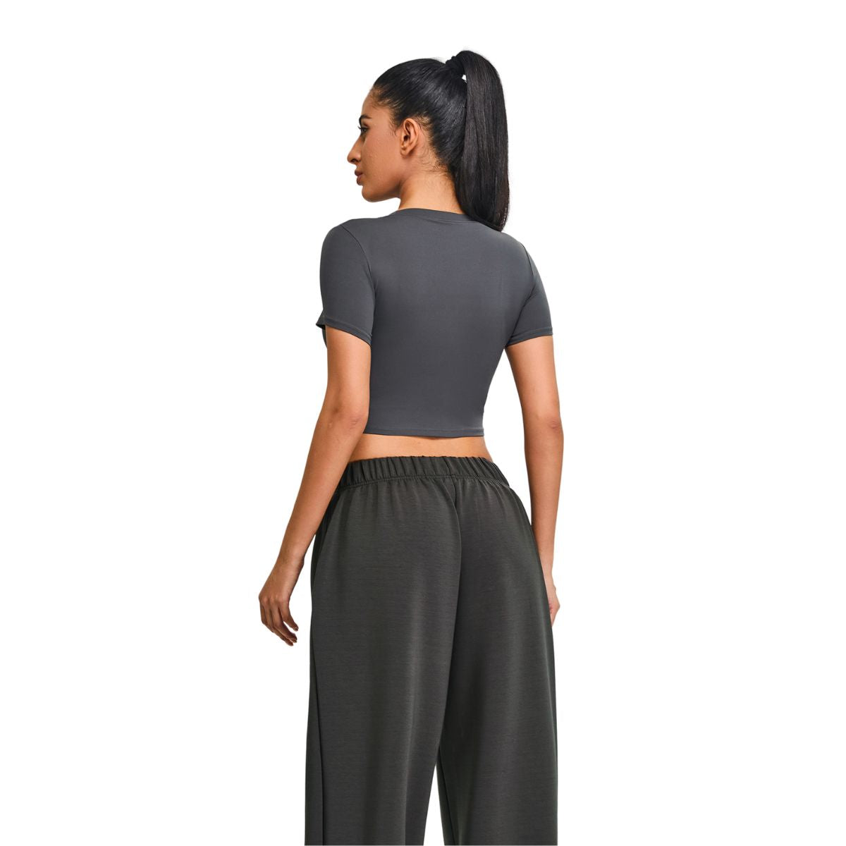 Ultra-Soft Crewneck Cropped T-Shirt