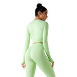 Camisa corta de manga larga con agujeros para los pulgares