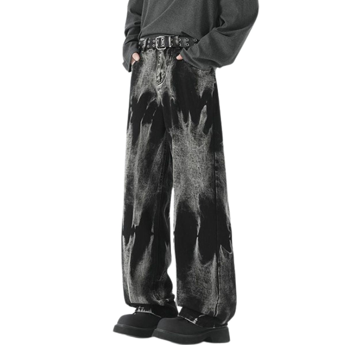 Smoke Rise Y2K Tie-Dye Straight Leg Jeans