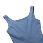 Vestido mini de mezclilla con apliques florales