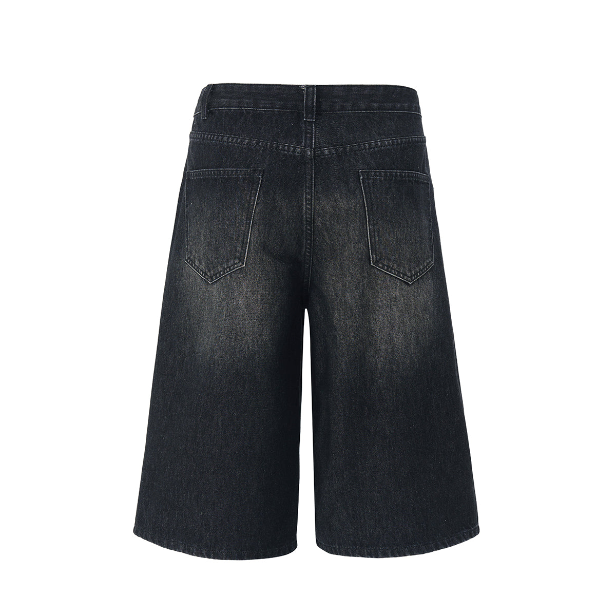 Bermudas holgadas de mezclilla lavada