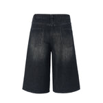 Bermudas holgadas de mezclilla lavada