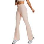 Drawstring Split-Hem Flare Leggings