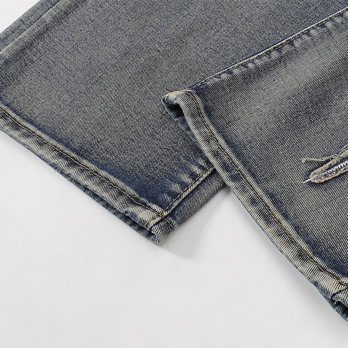 Distressed Patched Star Detail Jeans