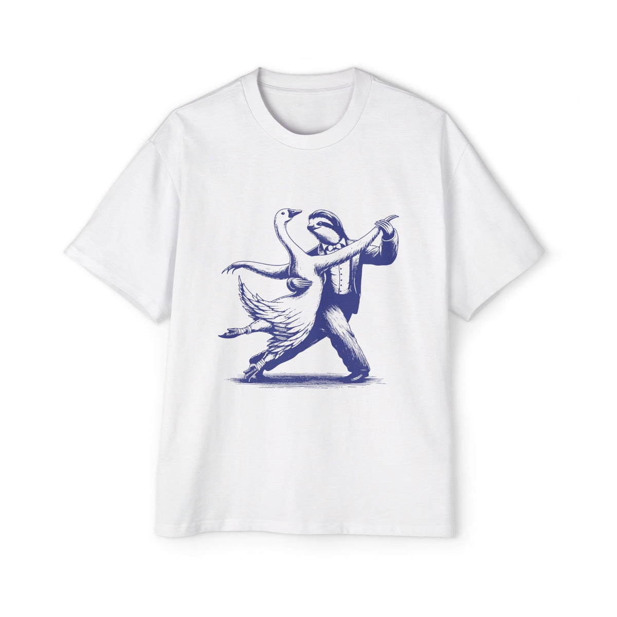 Goose Dancing Tango With Sloth Graphic Tee-INNBLAC Fashion Apparel