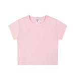 Camiseta holgada de cuello redondo y descolorida para mujer de 7 oz