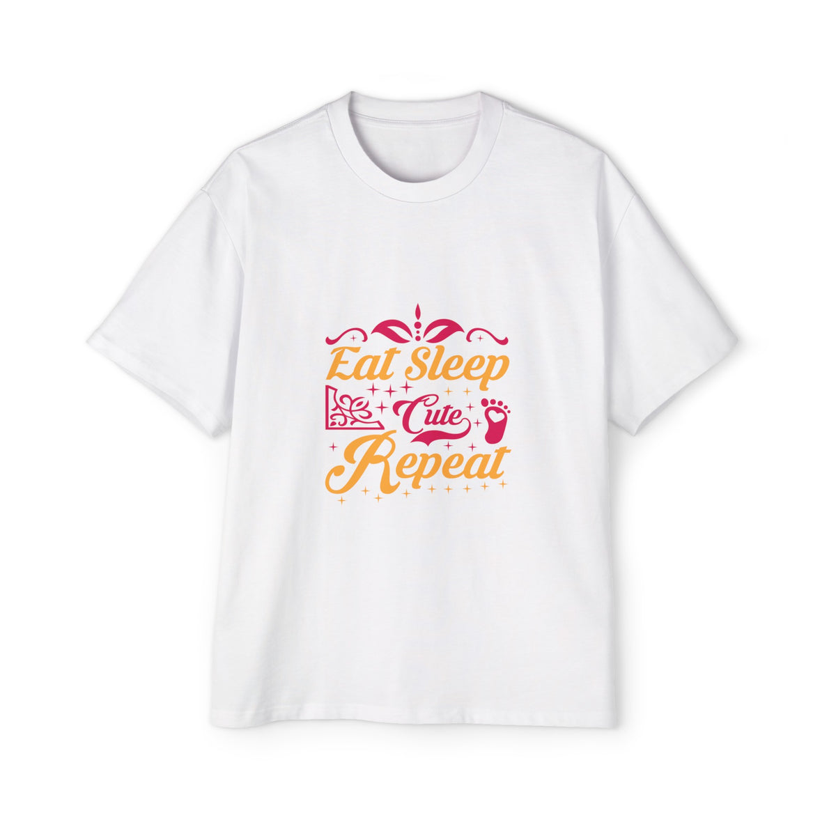 Eat Sleep Cute Repeat Graphic Tee-INNBLAC Fashion Apparel
