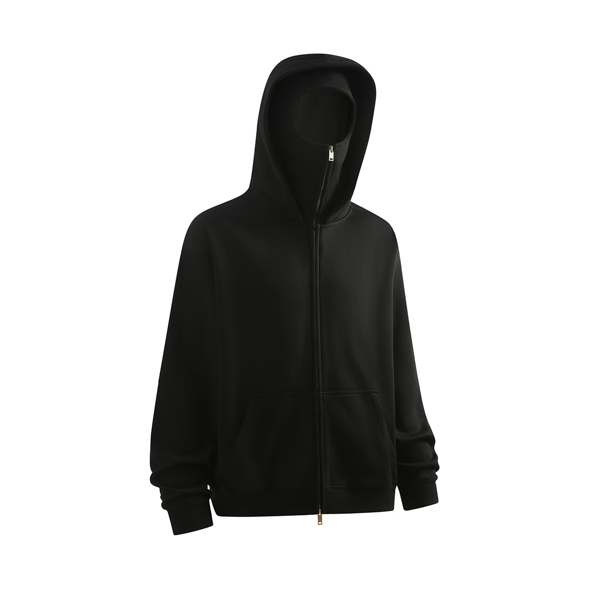 Unisex Full-Zip Fleece Layered Hood Hoodie