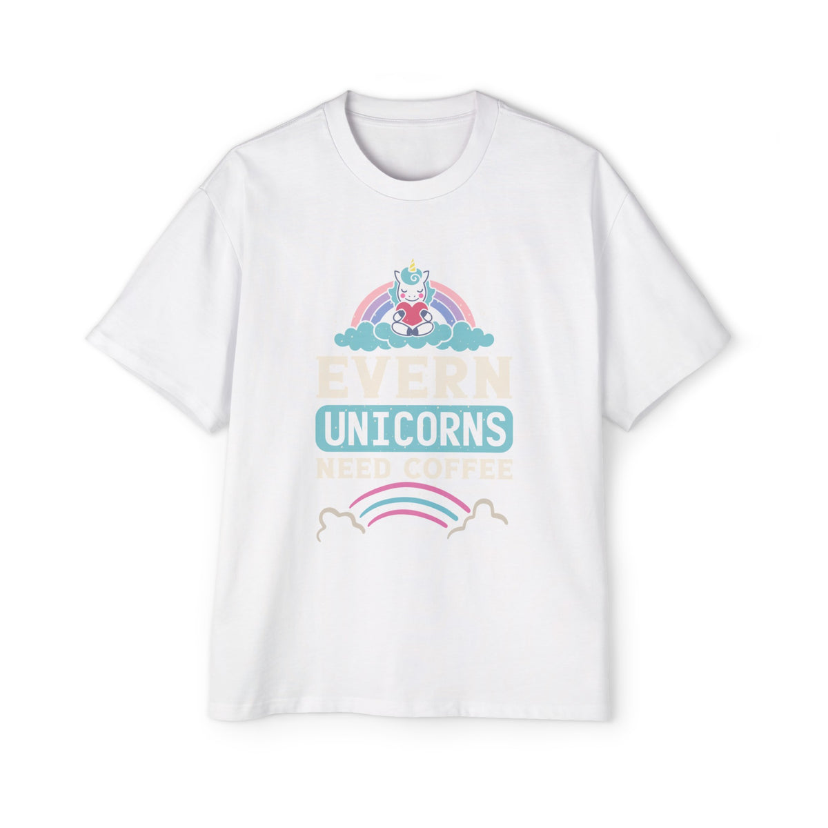 Evern Unicorns Need Coffee Graphic Tee-INNBLAC Fashion Apparel