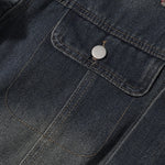 Shorts vaqueros con mariposas bordadas y adornados con perlas