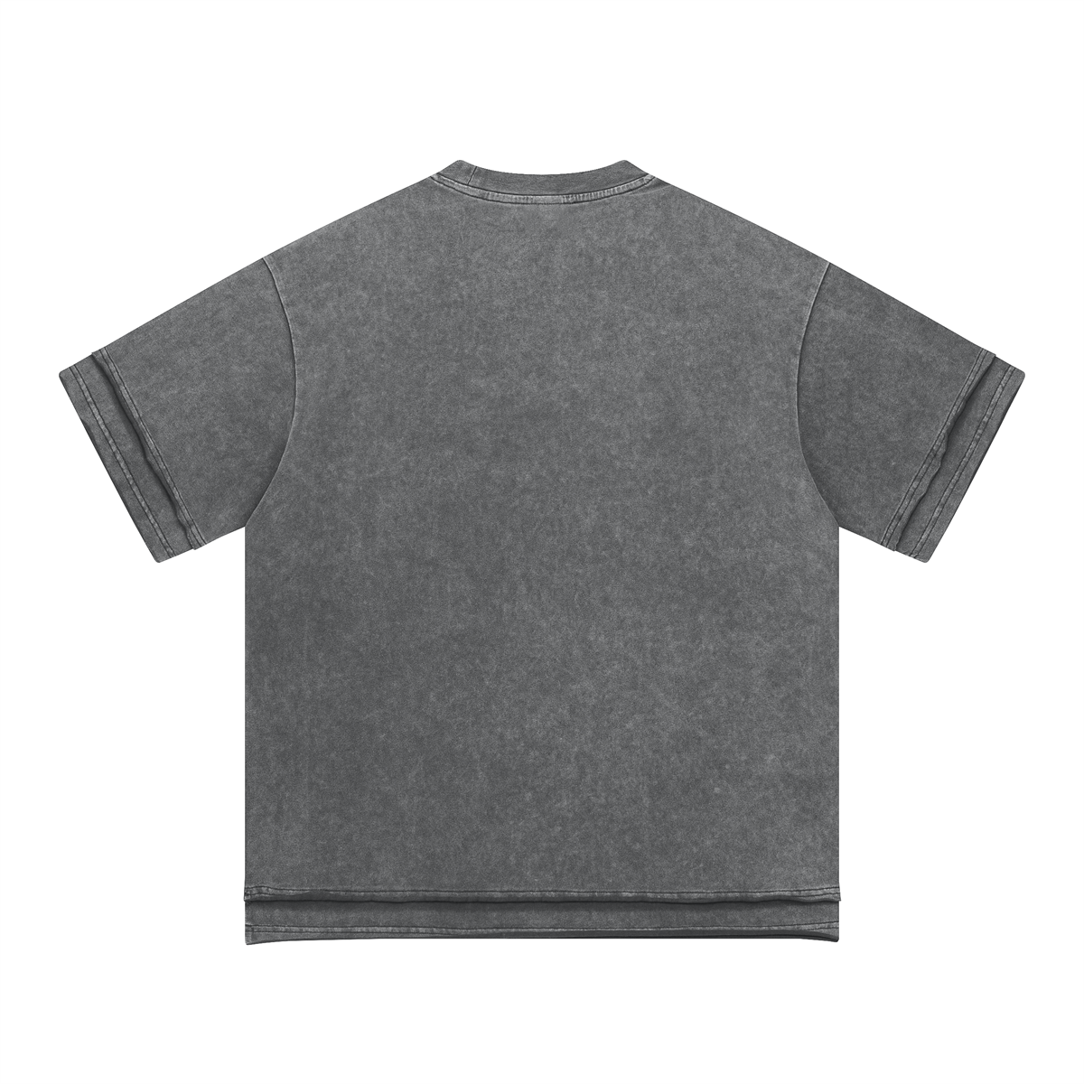 Washed Patchwork Raw Edge Tee 8oz