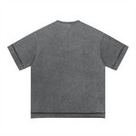 Washed Patchwork Raw Edge Tee 8oz