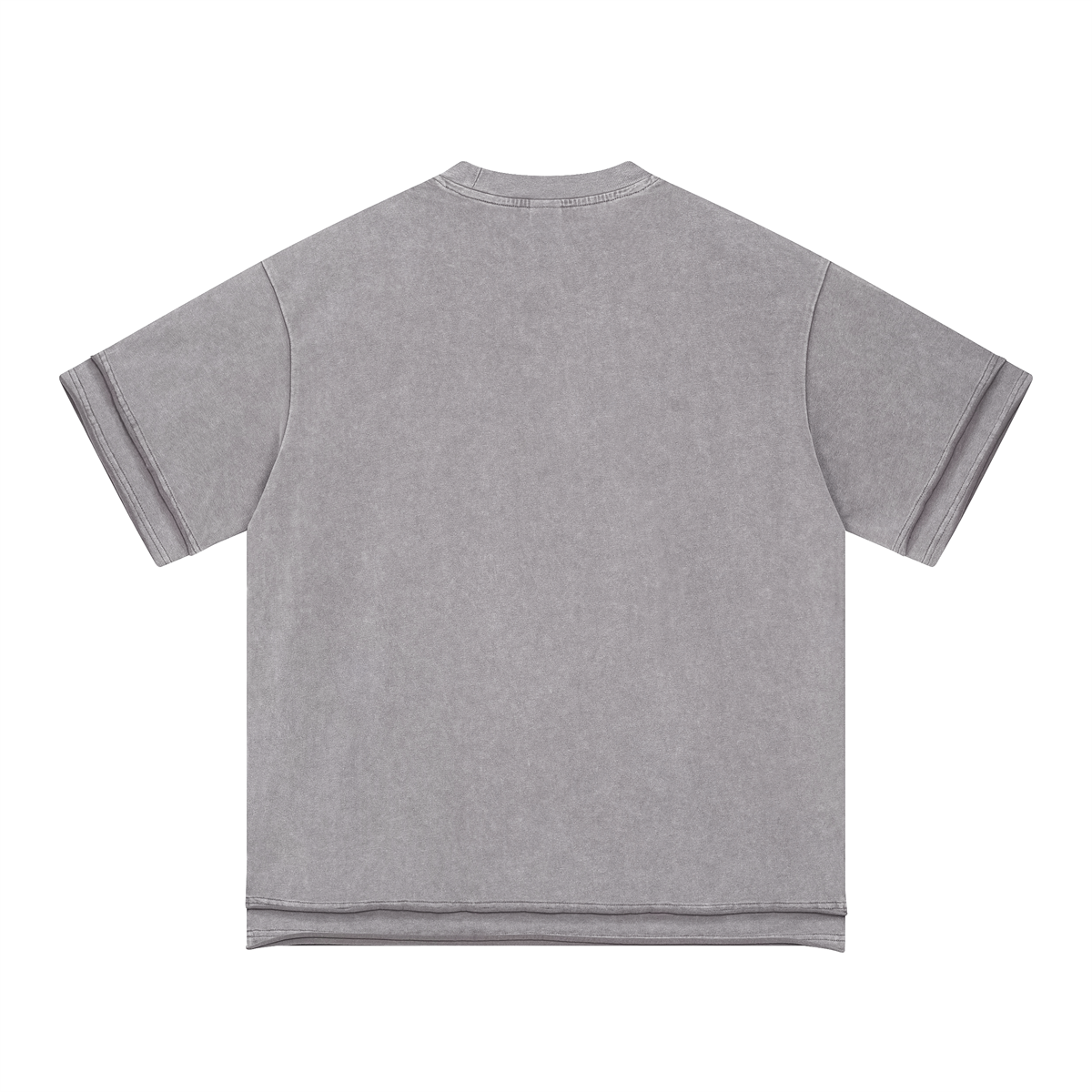 Washed Patchwork Raw Edge Tee 8oz