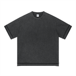 Washed Patchwork Raw Edge Tee 8oz