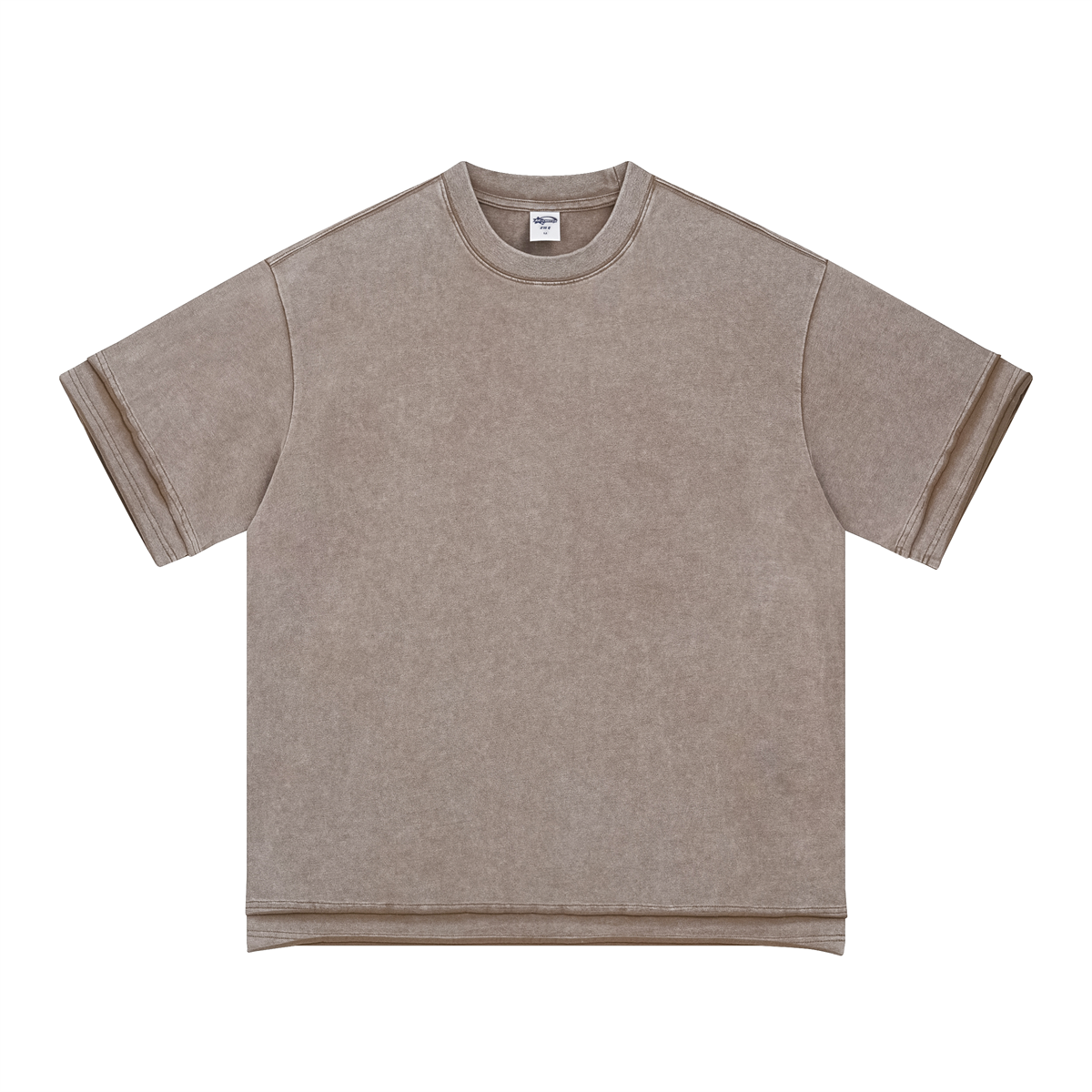 Washed Patchwork Raw Edge Tee 8oz