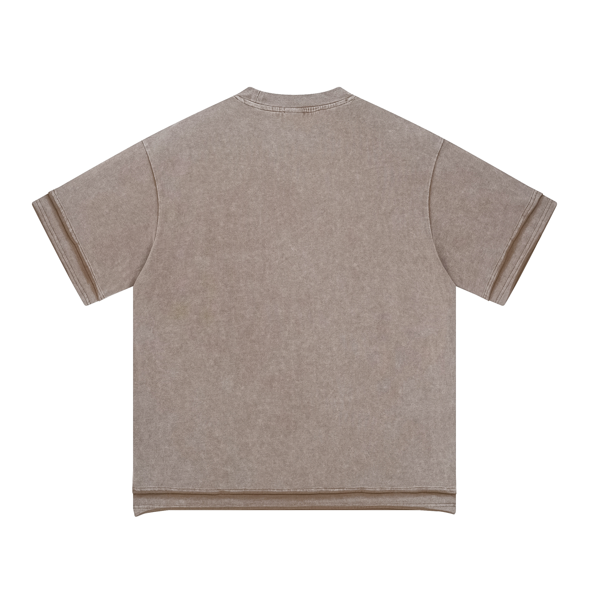 Washed Patchwork Raw Edge Tee 8oz