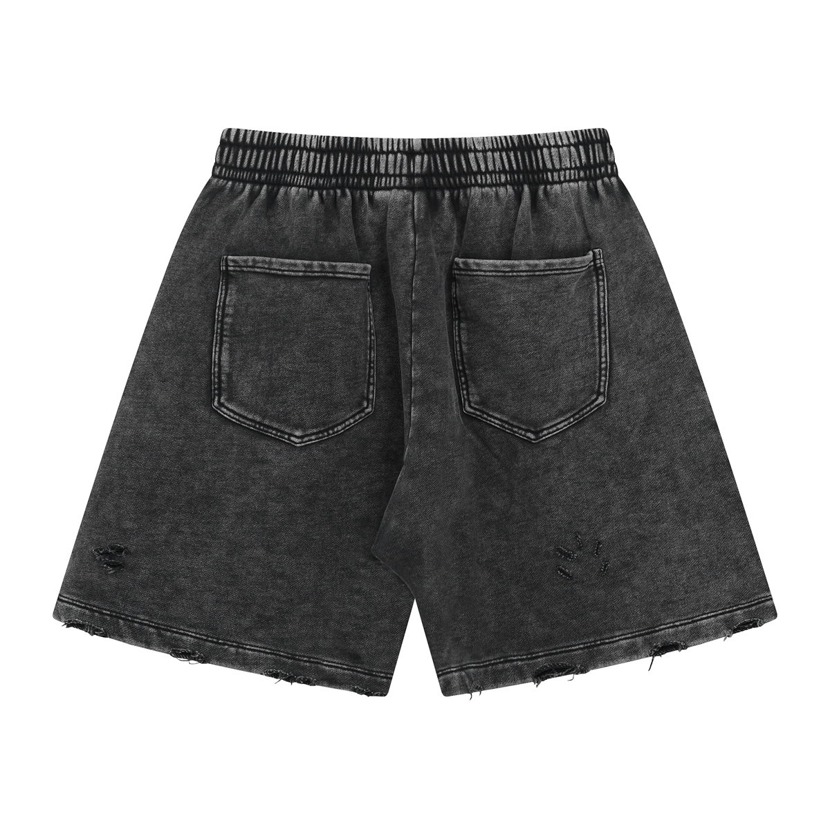 Pantalones cortos desgastados con lavado a la piedra