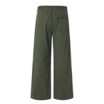 Vintage Washed Workwear Wide-Leg Relaxed Cargo Pants