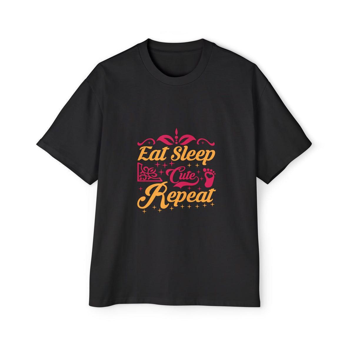 Eat Sleep Cute Repeat Graphic Tee-INNBLAC Fashion Apparel