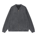 Vintage Washed Zip Collar Jacket
