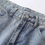 Grunge-Style Paint-Splatter Baggy Jeans