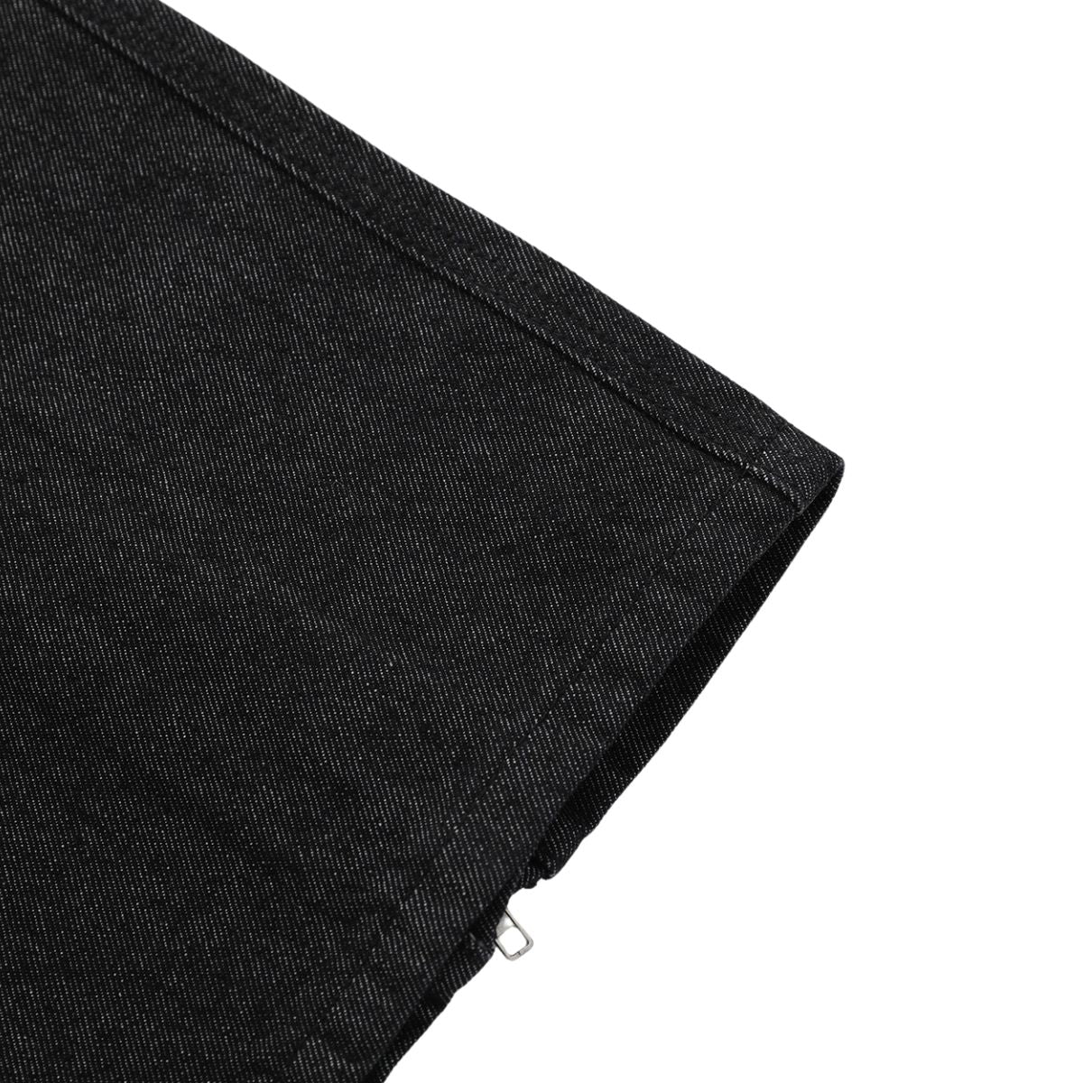 Vintage Black Zip Hem Slim Flare Jeans
