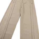 Seam‑Detail Wide‑Leg Twill Pants