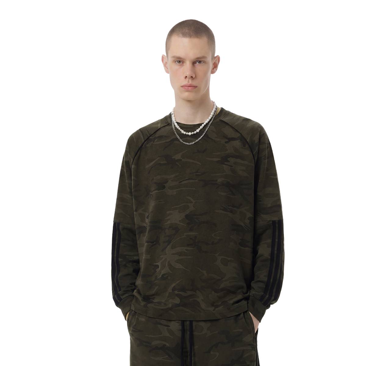 StreetwearCamouflage Loose Fit Long Sleeve T-Shirt