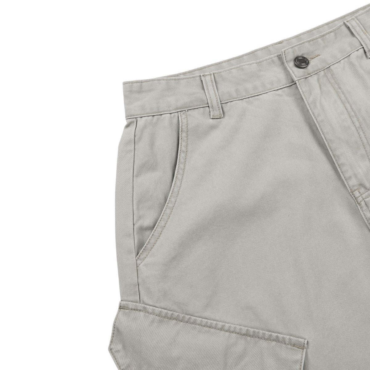 Deconstructed Curved Wide‑Leg Cargo Pants