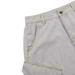 Deconstructed Curved Wide‑Leg Cargo Pants