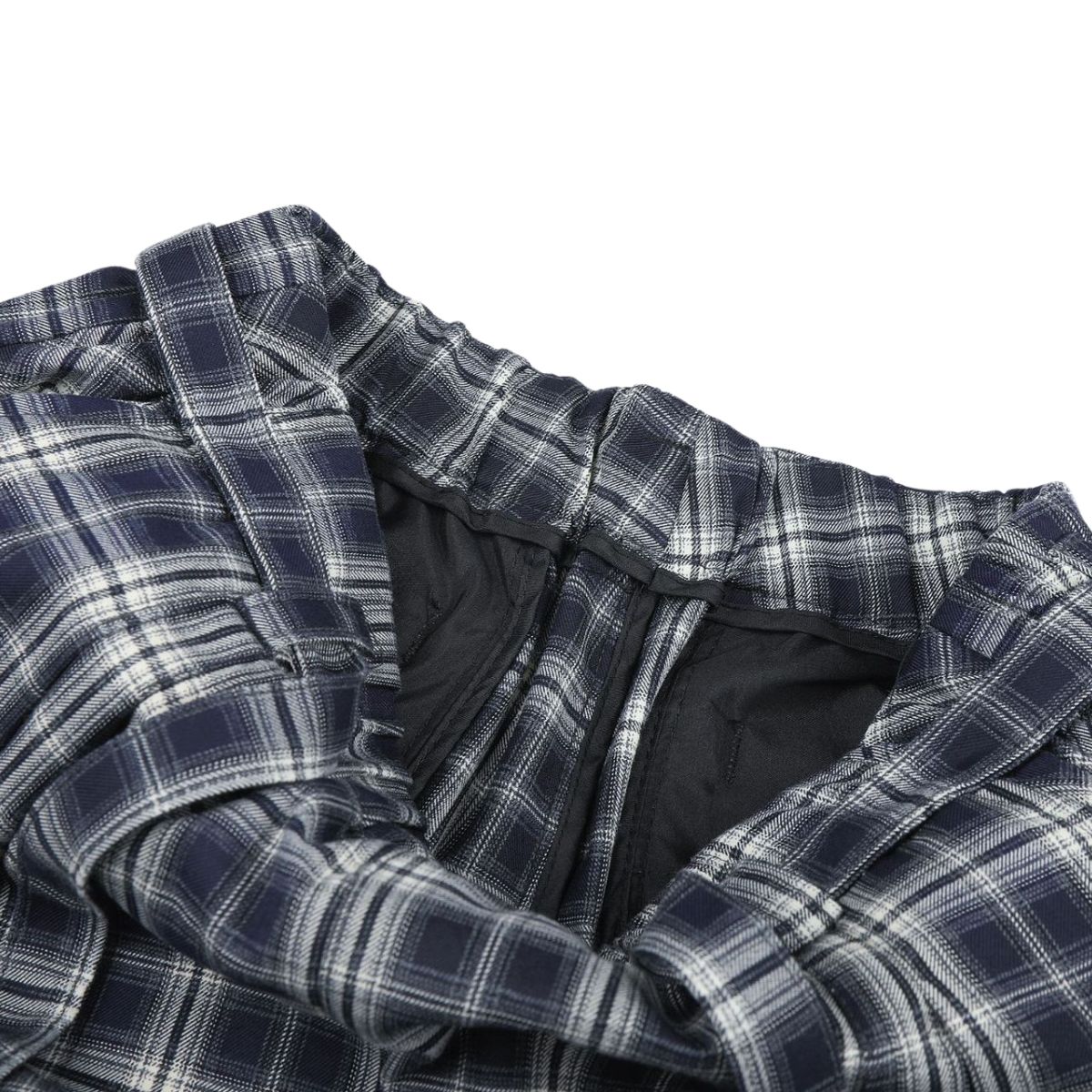 Vintage Plaid Wide Leg Casual Trousers