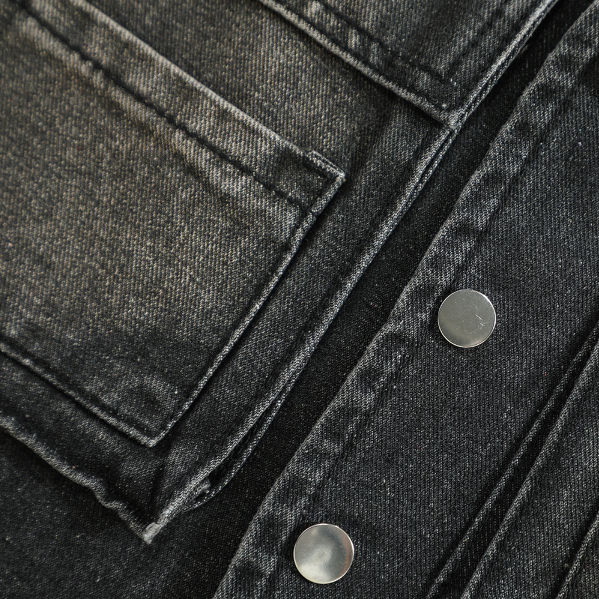 Vintage Wash Denim Ripped Vest