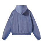 Monkey Wash Ripped Distressed Cotton Pullover Hoodie