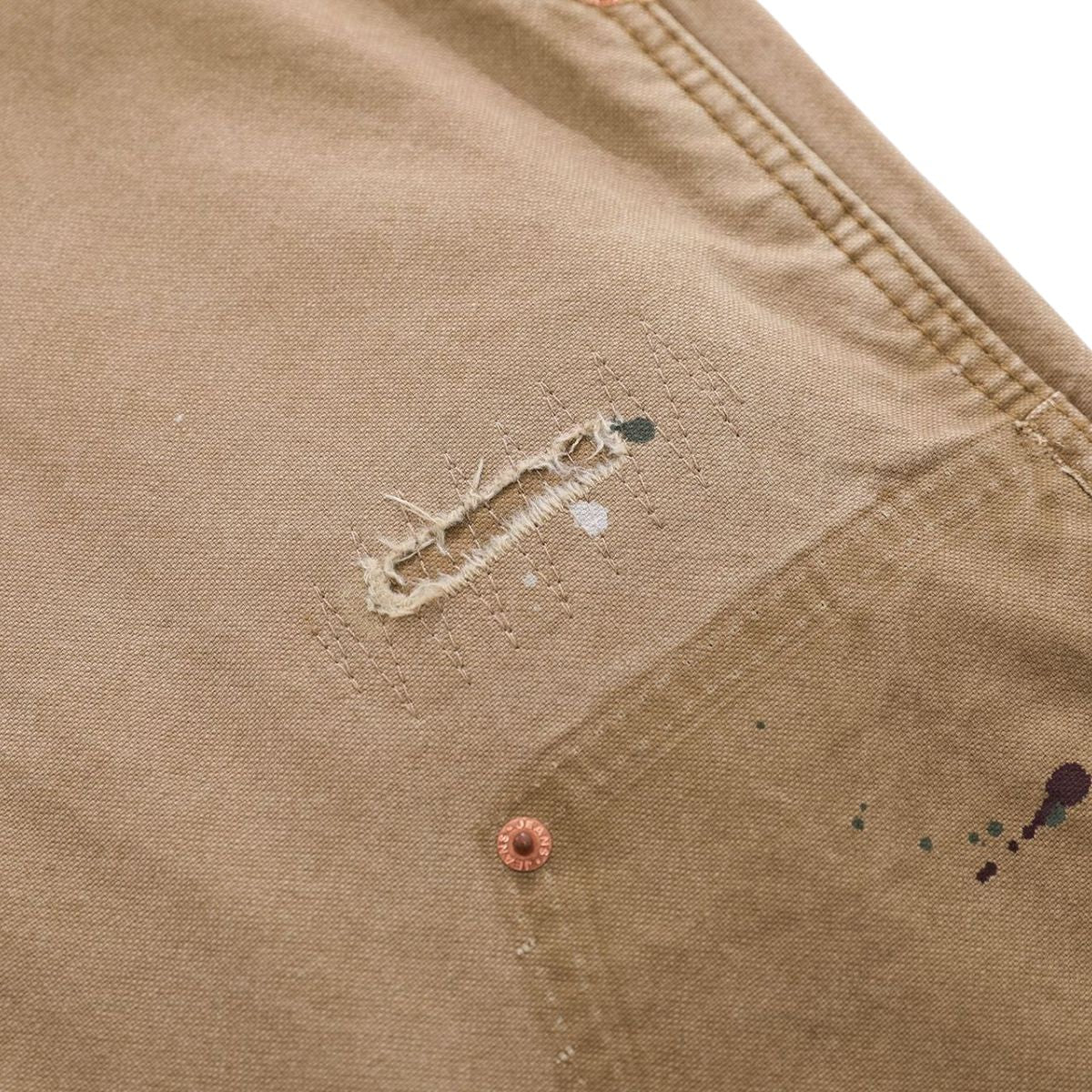 Vintage Washed Distressed Utility Straight Leg Pants