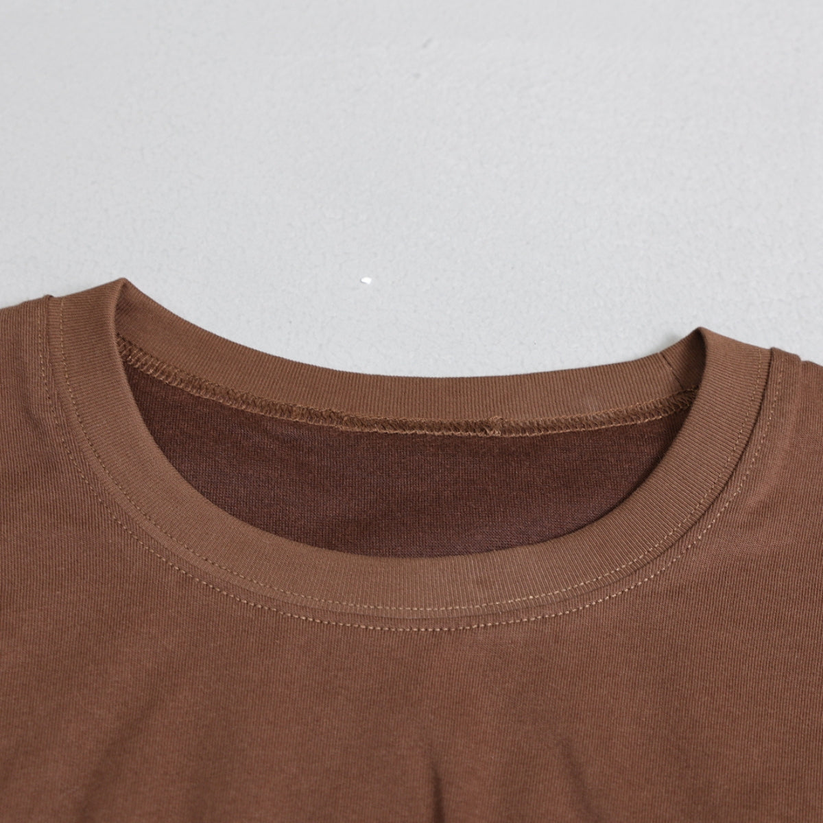 Double-Layer Bubble-Hem Cropped Streetwear Tee