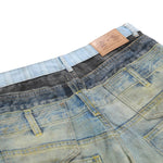 Streetwear Washed Distressed Straight Leg Jeans