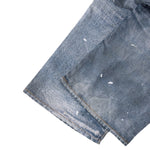 West Coast Double Waist Denim Texture Wide Leg Pants