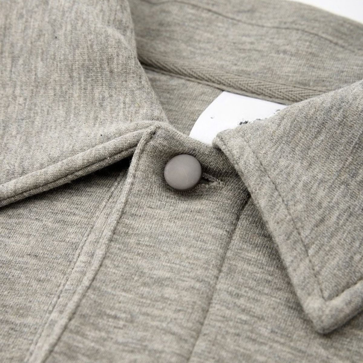 Quiet Luxury Melange Half-Placket Polo Sweatshirt
