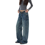 Vintage Washed Wide Leg Jeans