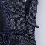 Falda vaquera con bordado de perlas y lavado vintage