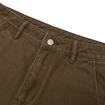 Vintage Washed Cleanfit Straight Cut Wide Leg Denim Shorts