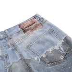 Graphic Printed Distressed Straight Leg Jeans