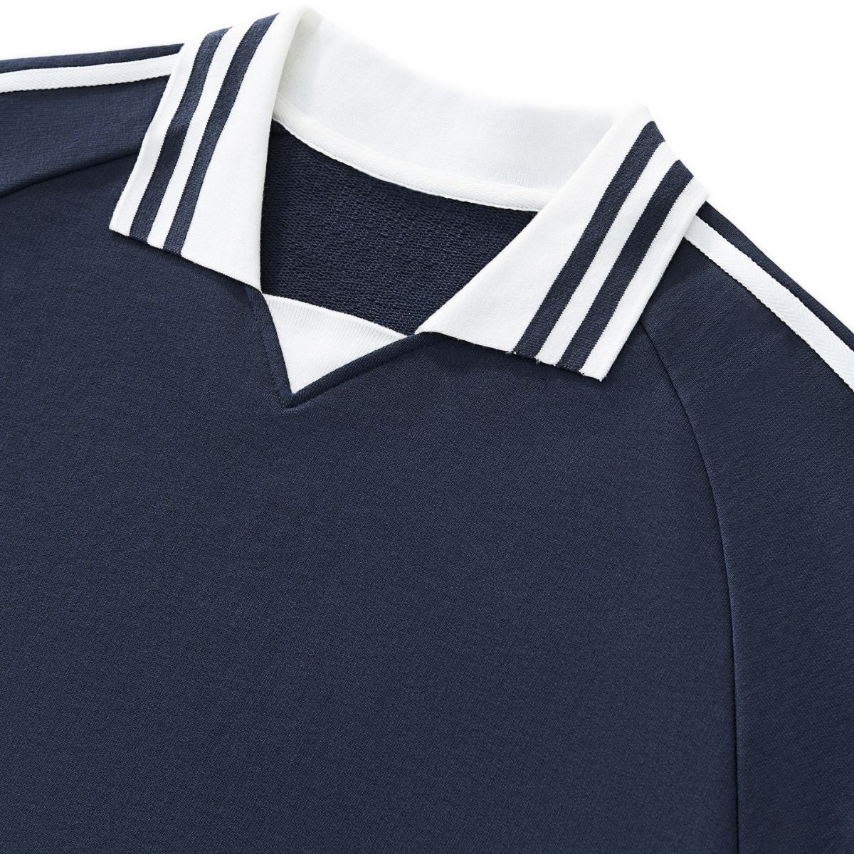 Retro Striped Collar Pullover Sweatshirt