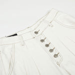 High Waist Wide Leg Button Fly Denim Pants