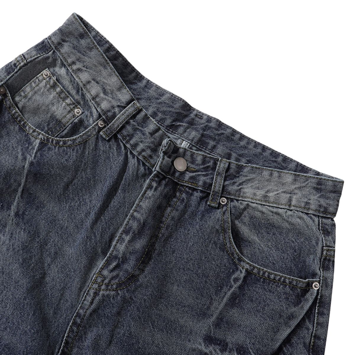 Vintage Whiskered Straight Leg Jeans