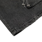 Men's Distressed Washed Denim Cargo Pants Wide Leg Unique Structured