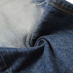 Men's Punk Washed Loose Straight Denim Pants Vintage Casual