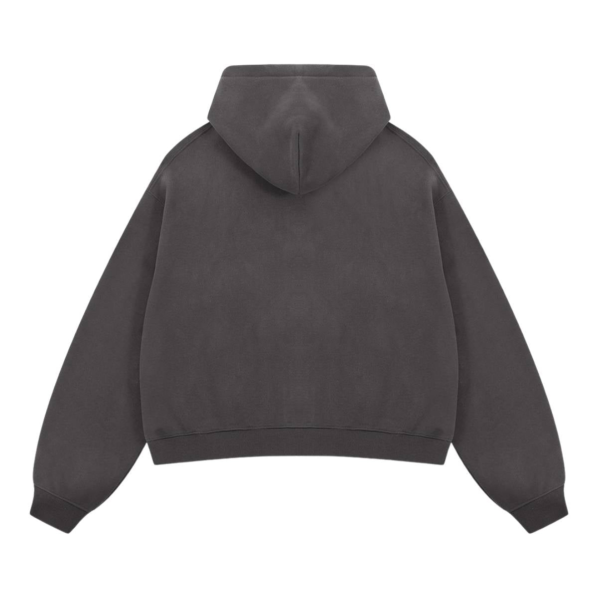 Sudadera con capucha y cremallera lavada de doble cursor