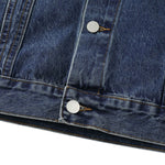 Unisex Commuter Workwear Style Single-breasted Lapel Straight Denim Jacket